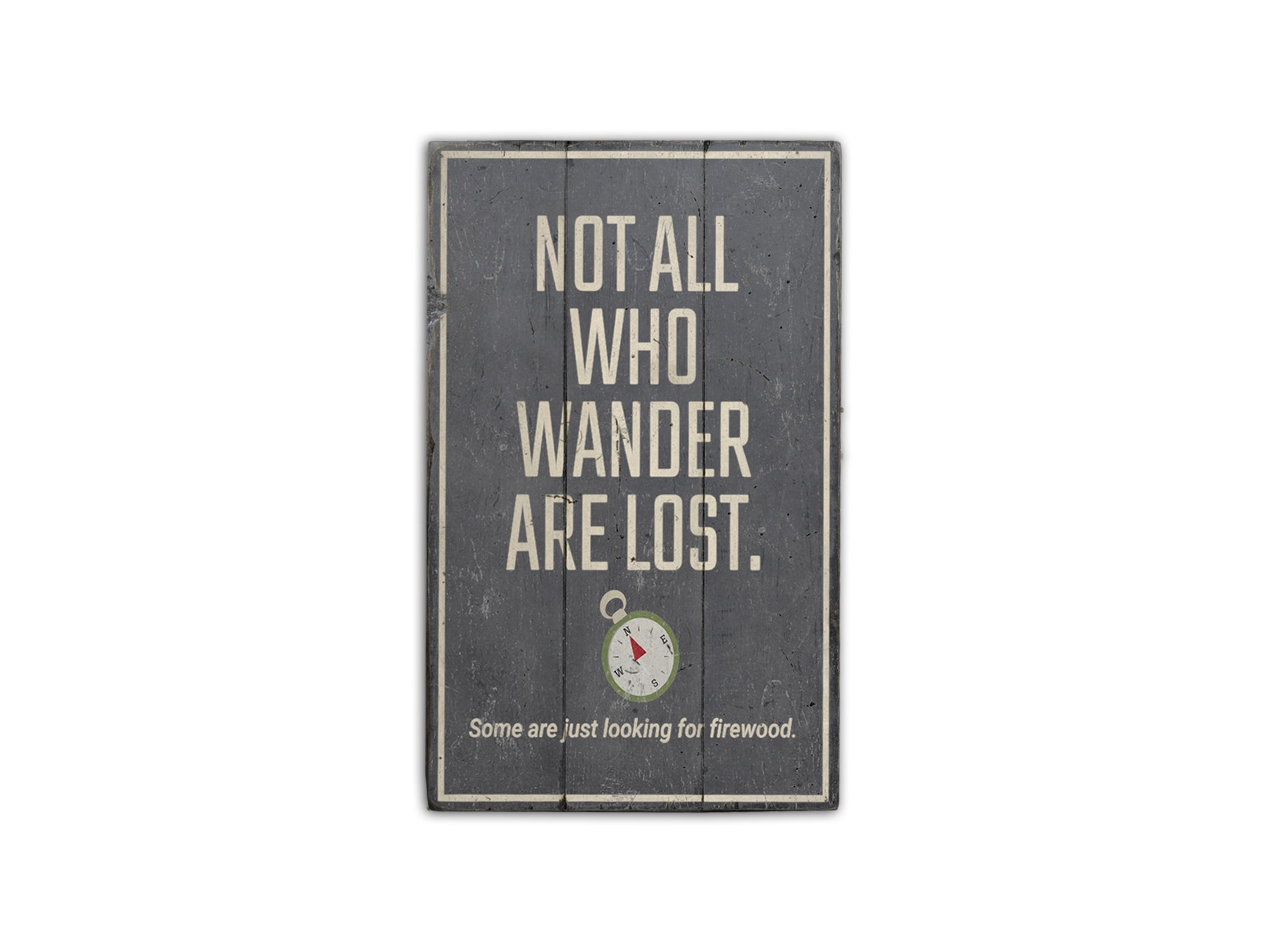 Not All Who Wander are Lost Rustic Wood Sign