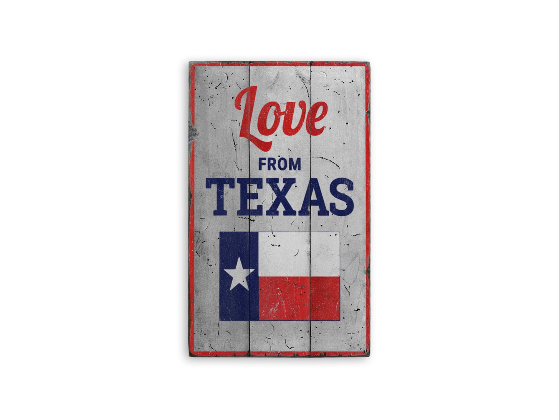 Love From Texas Rustic Wood Sign