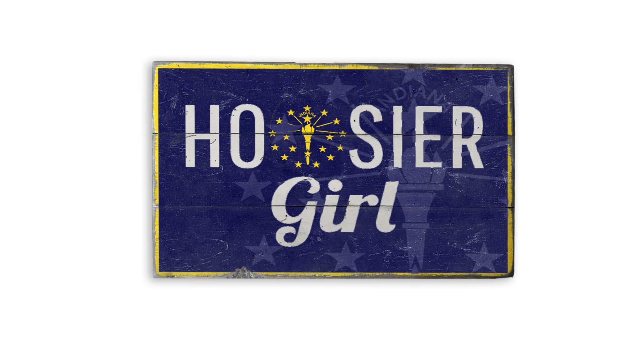 Hoosier Girl Rustic Wood Sign
