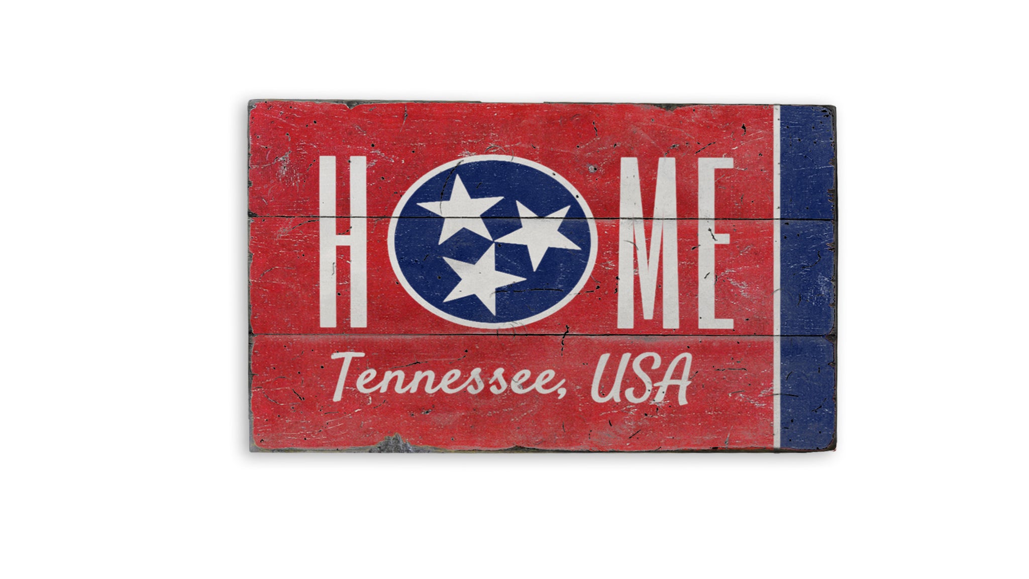 Tennessee Flag Rustic Wood Sign