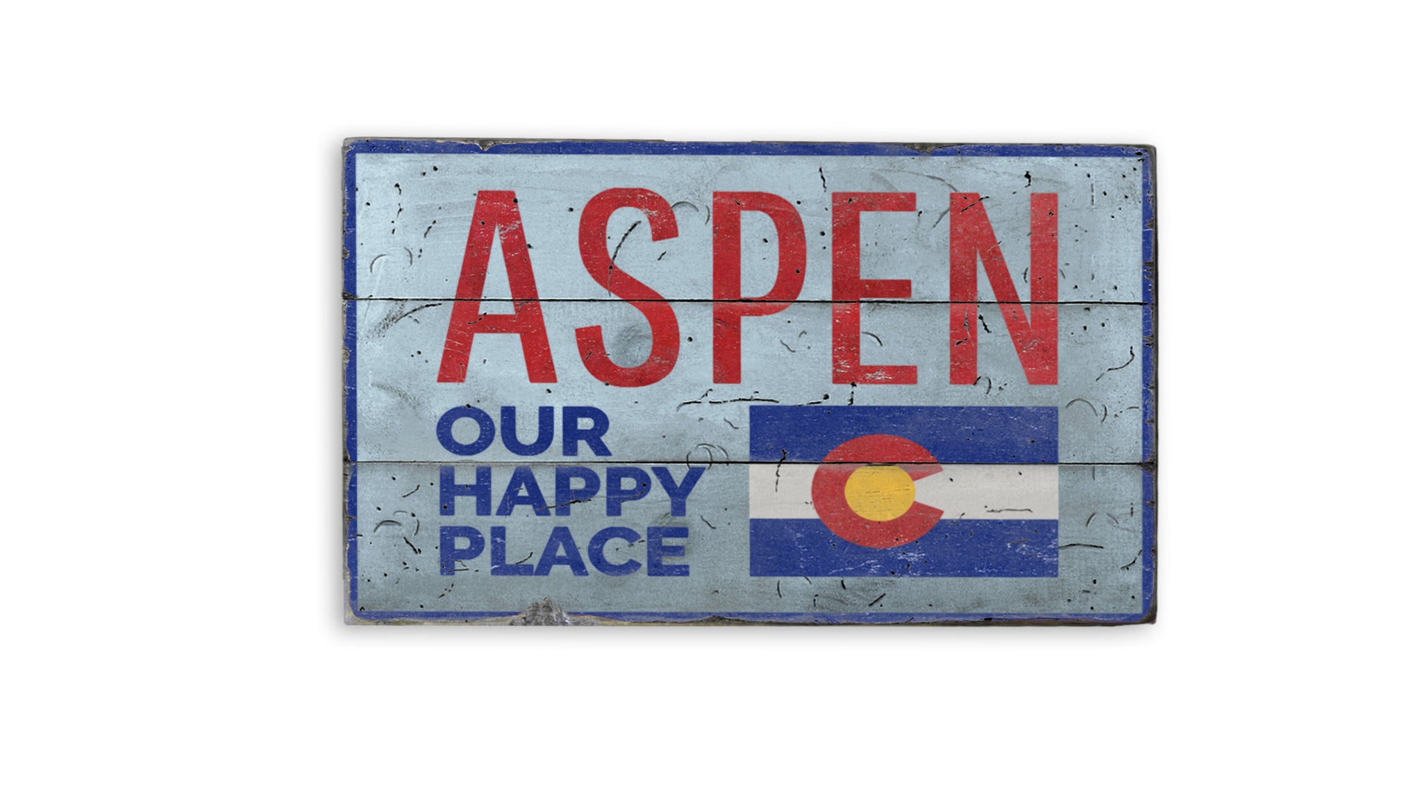 Aspen Colorado Rustic Wood Sign