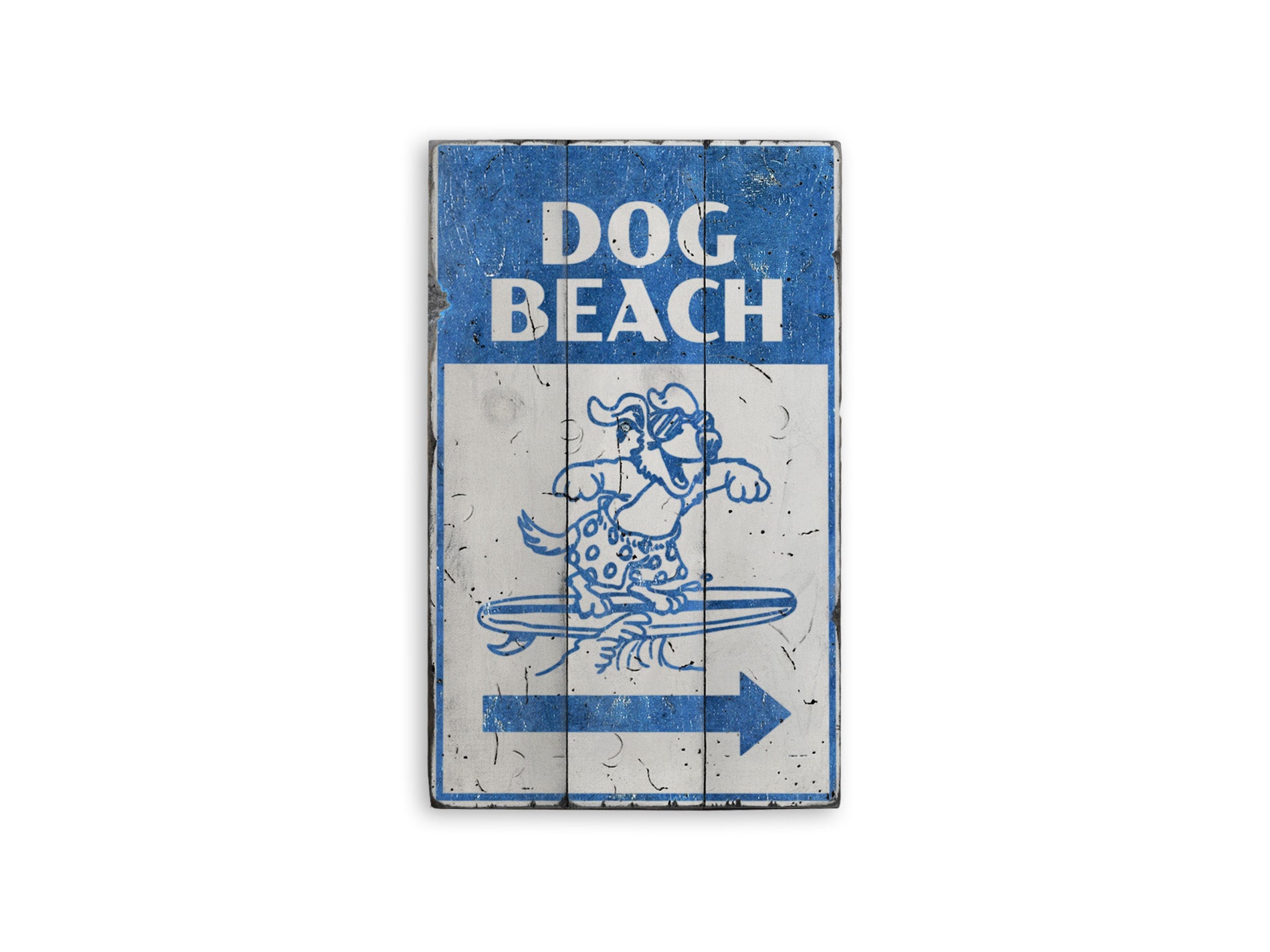 Dog Beach Rustic Wood Sign