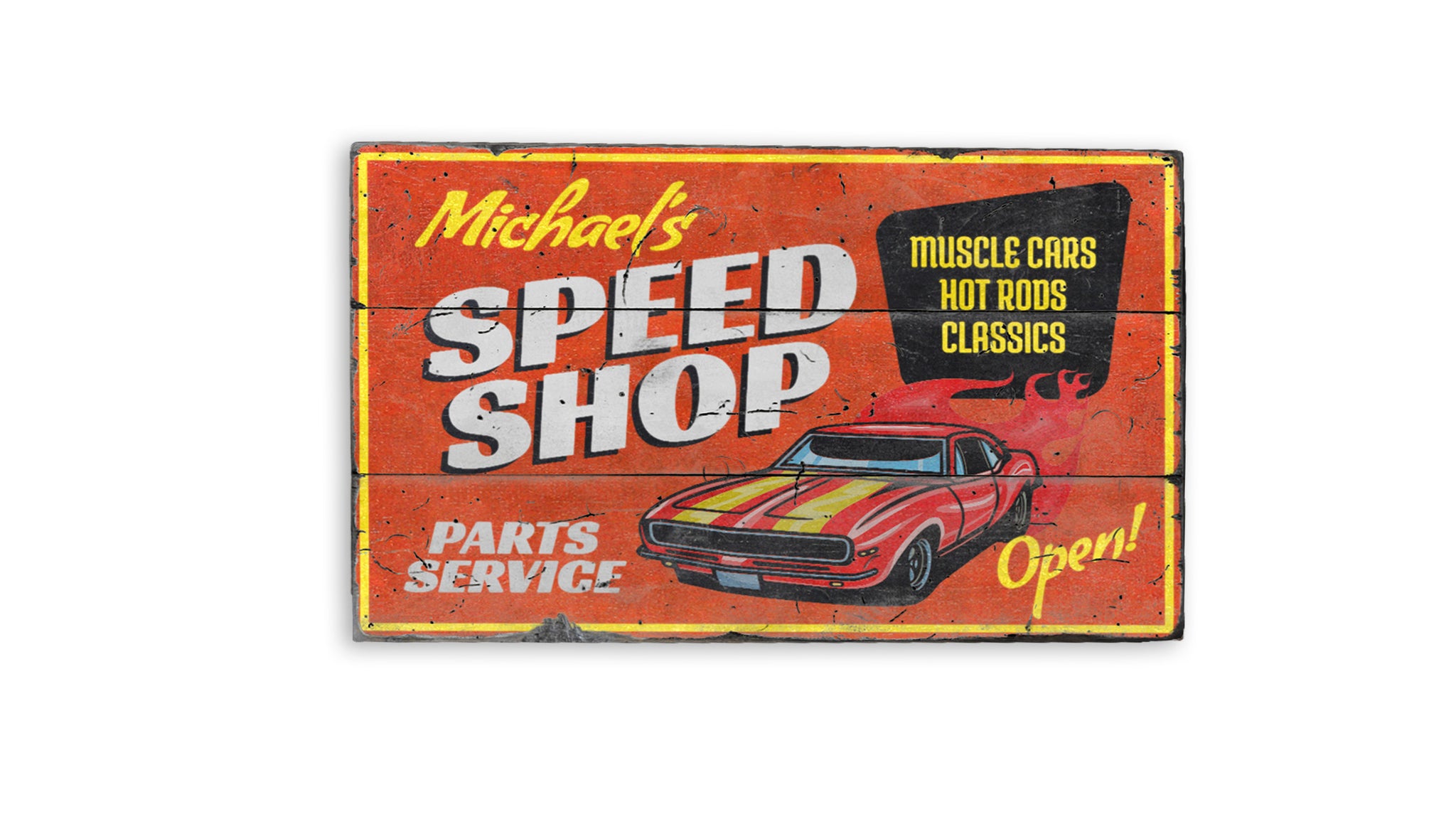 Parts and Service Speed Shop Rustic Wood Sign