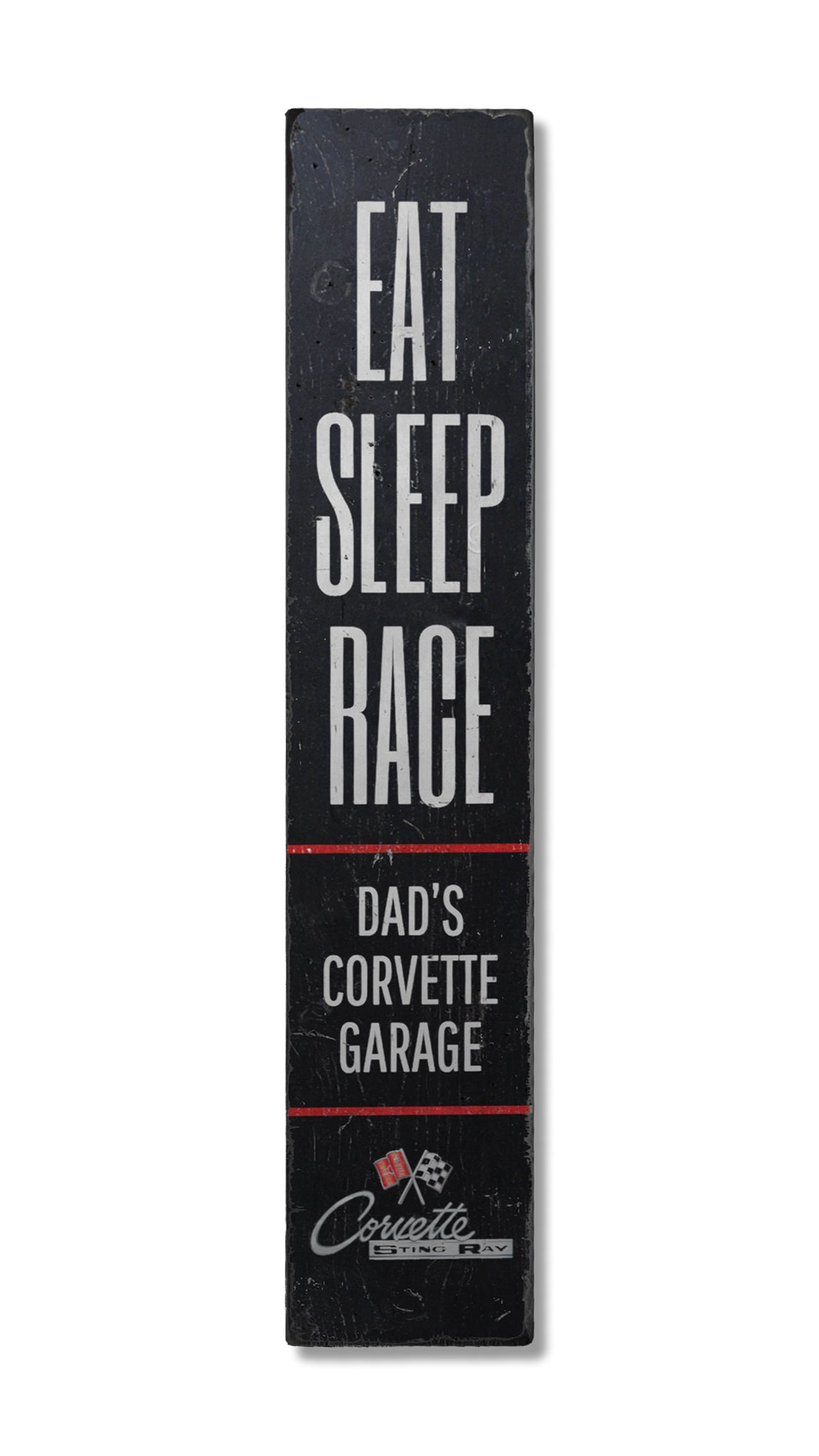 Eat Sleep Race Chevy Corvette Wood Sign