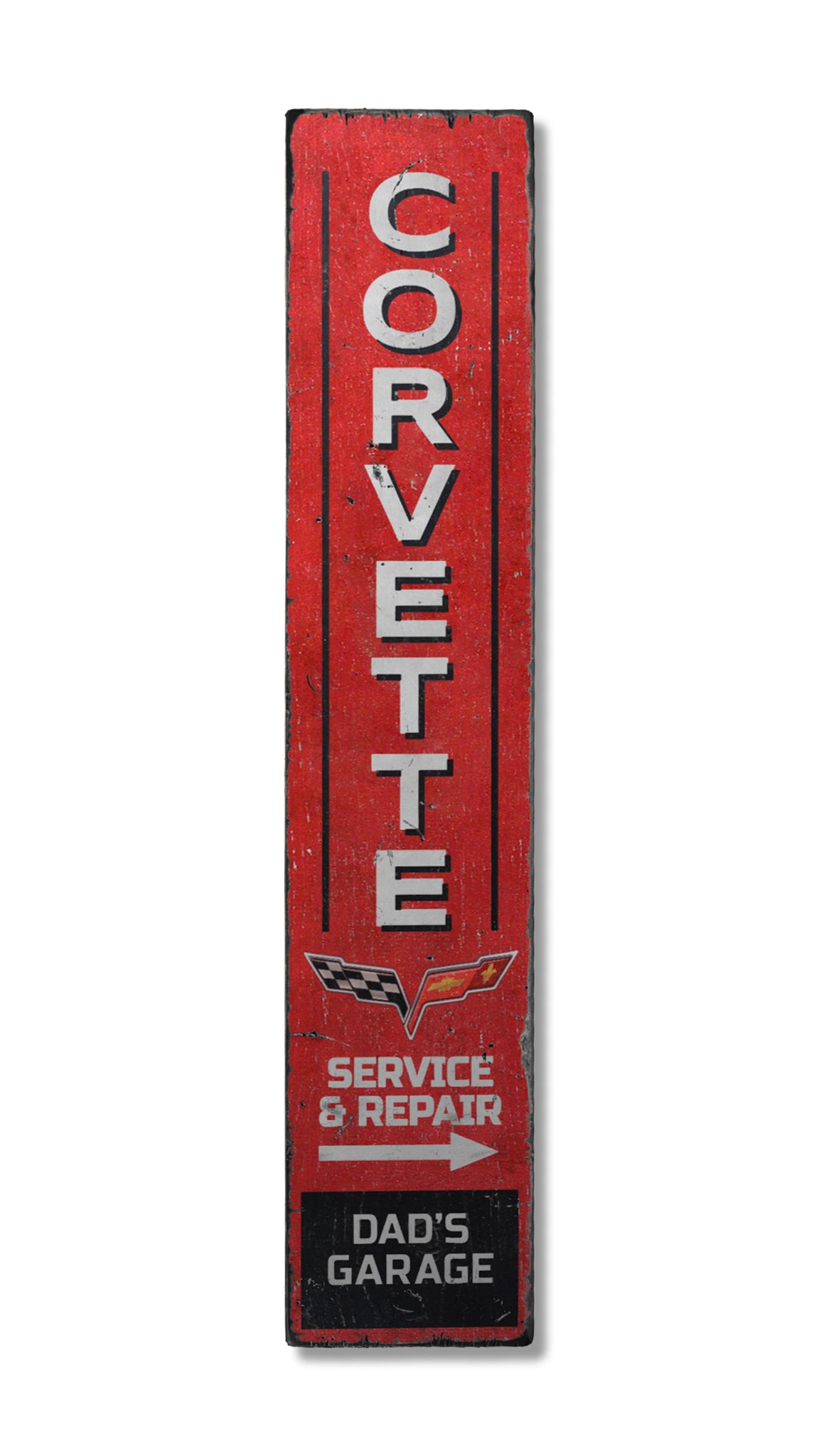Corvette Service & Repair Wood Sign