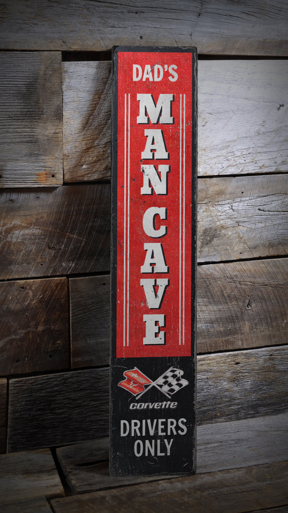 Chevy Corvette Man Cave Wood Sign