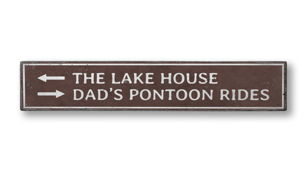 Pontoon Rides Wood Sign