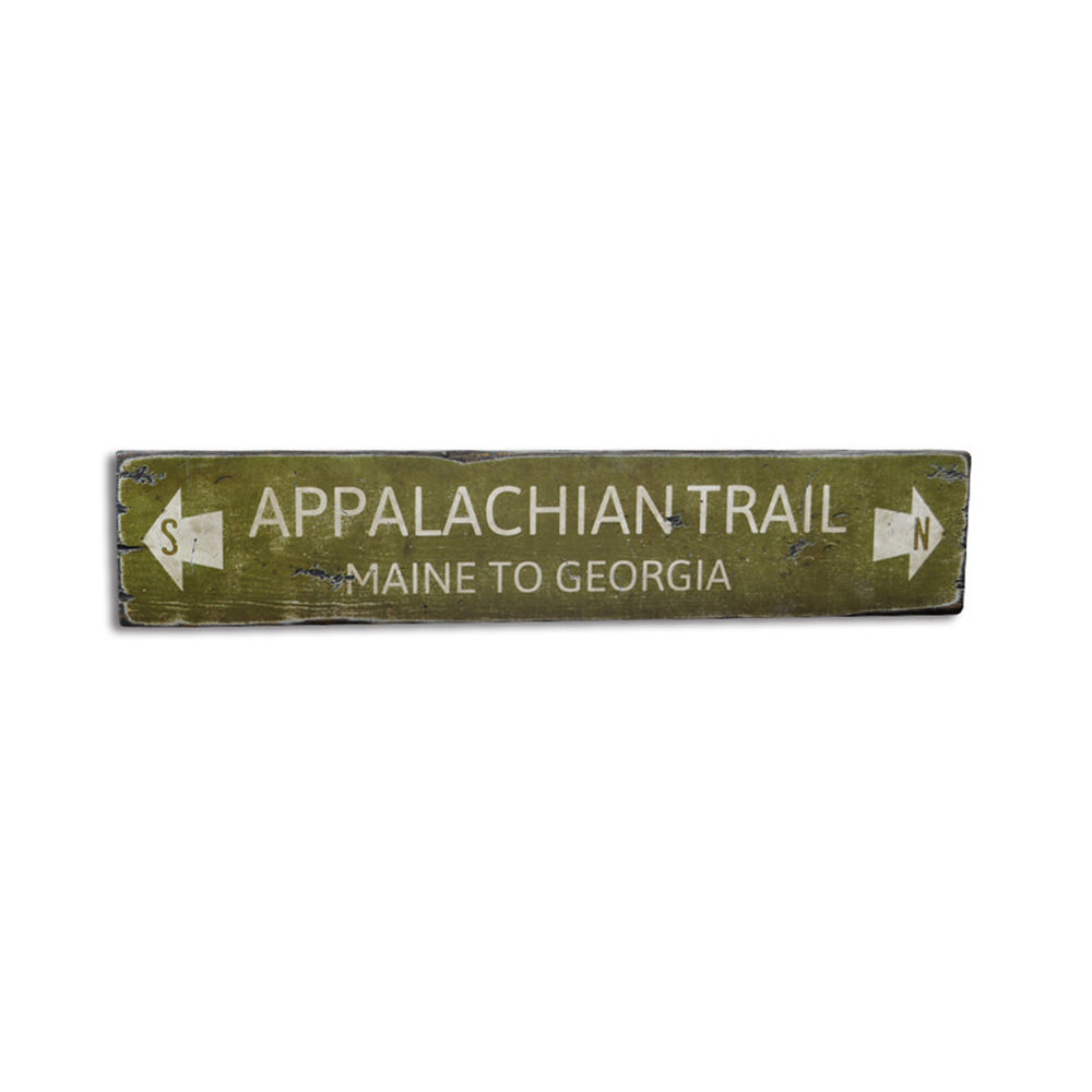 Appalachian Trail Maine to Georgia Rustic Wood Sign