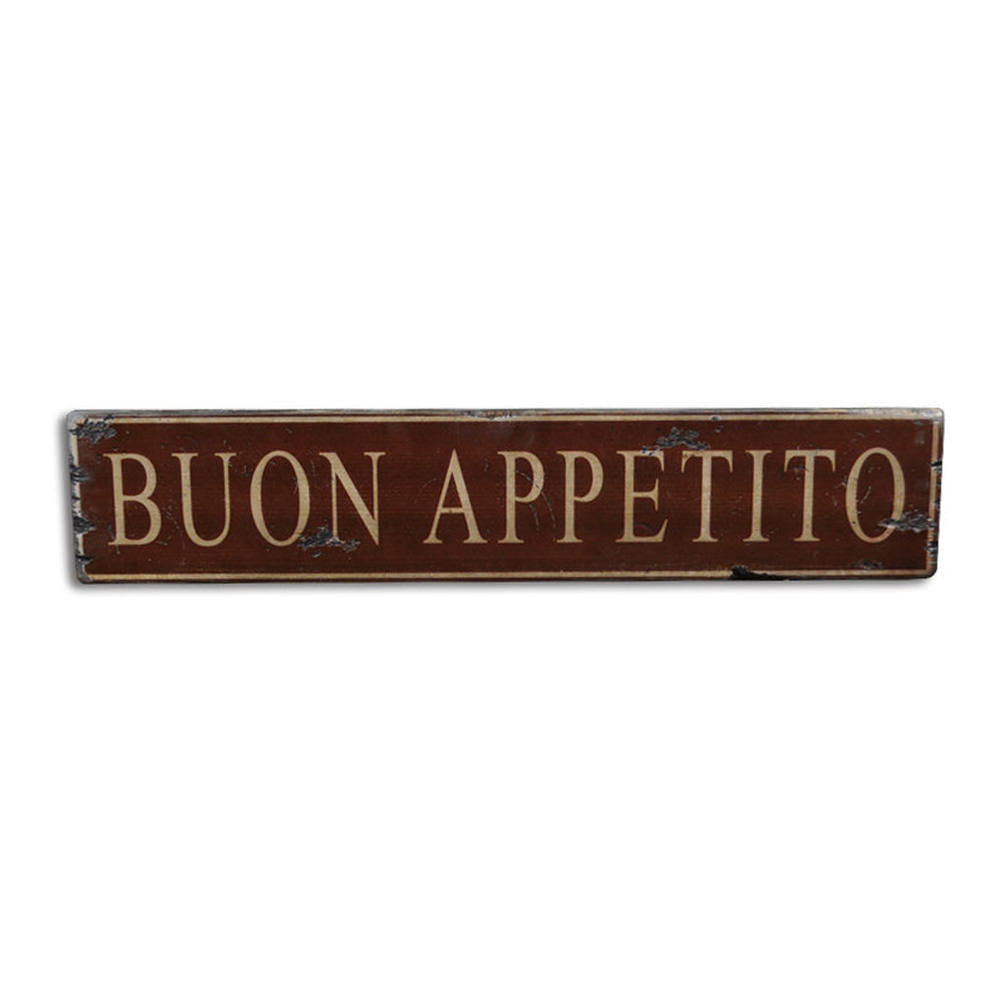 Buon Appetito Vintage Wood Sign