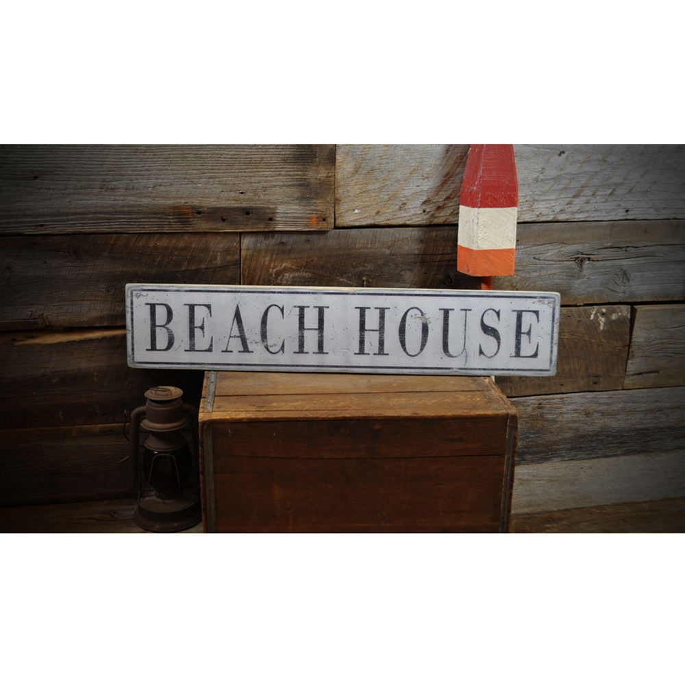 Beach House Decorative Vintage Wood Sign