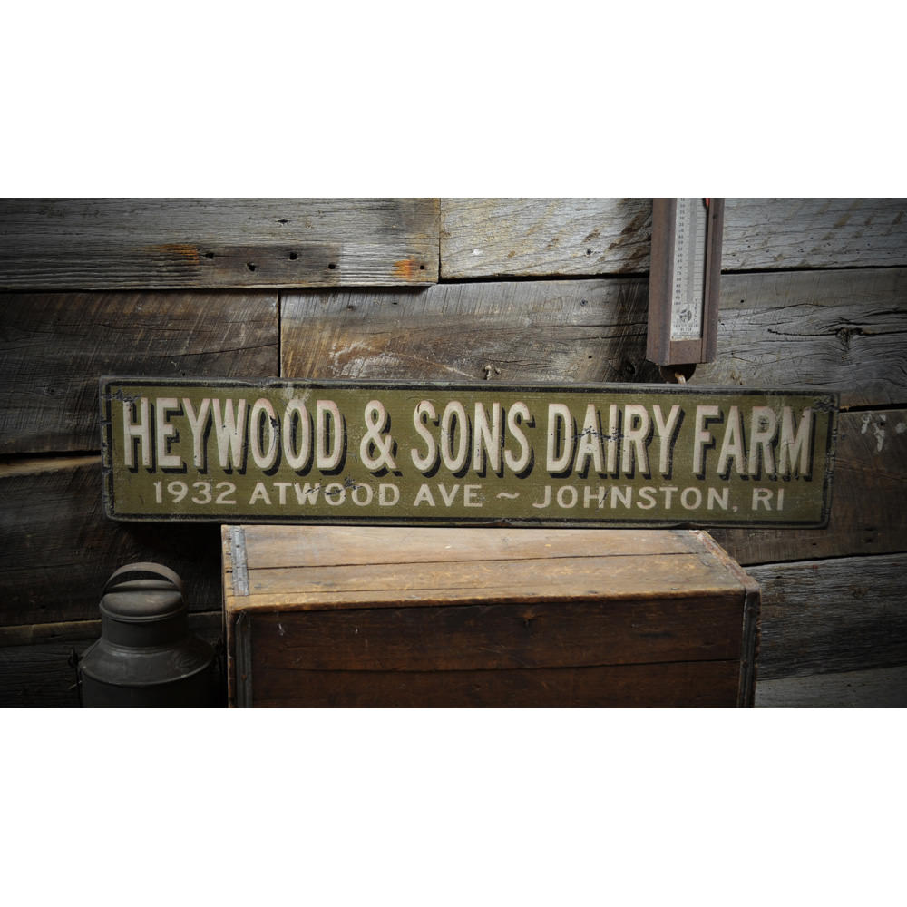 Farm or Business Vintage Wood Sign