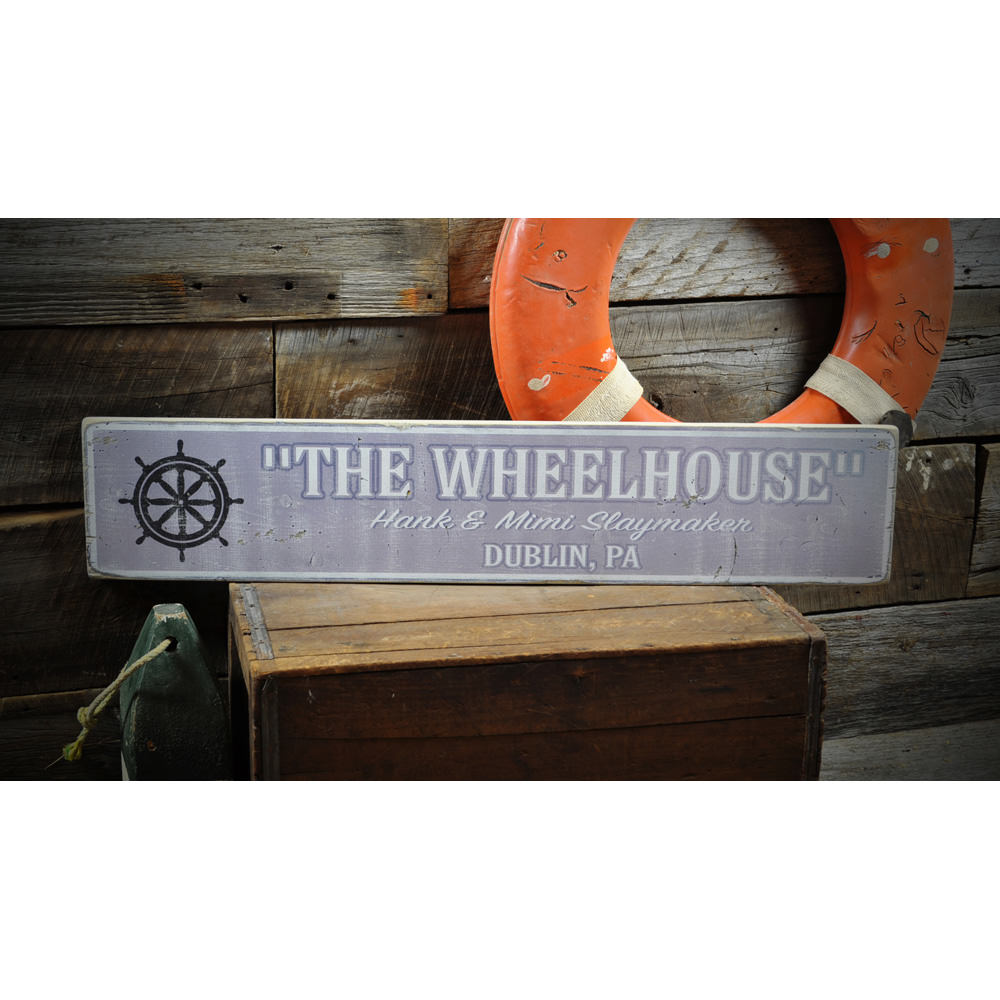 Wheelhouse Decorations Vintage Wood Sign