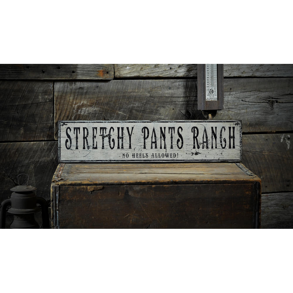 Ranch No Heels Allowed Vintage Wood Sign