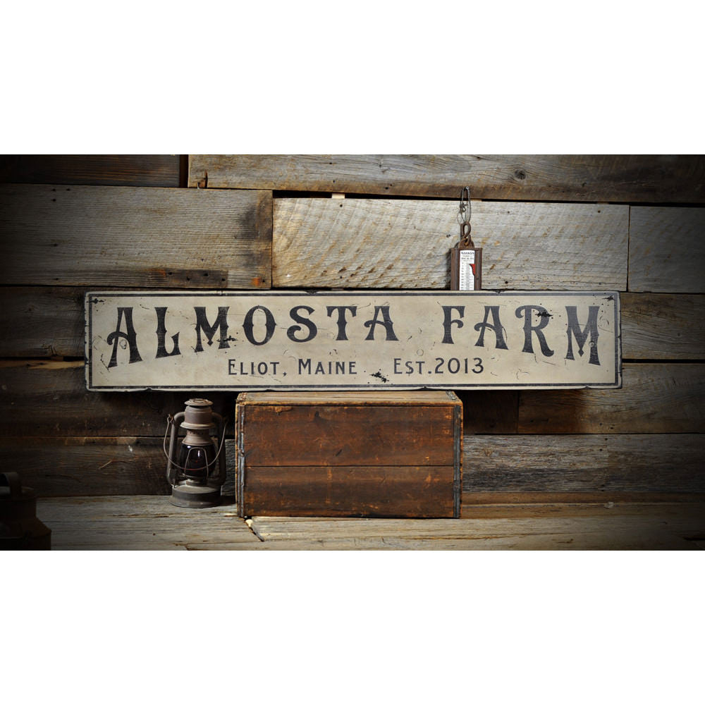 Farm Vintage Wood Sign