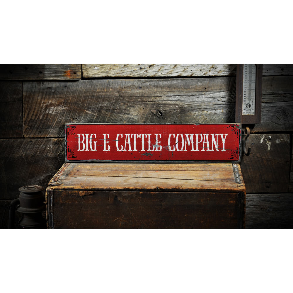Cattle Company Vintage Wood Sign