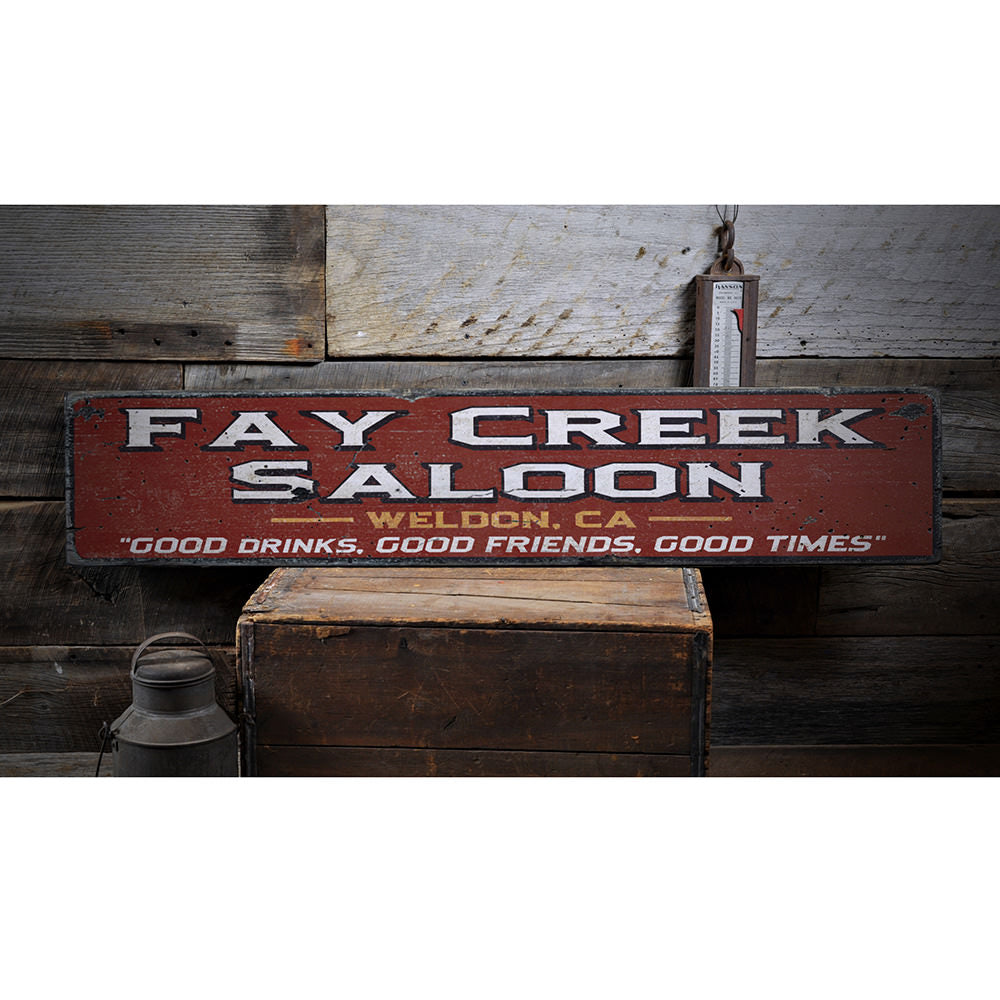 Saloon Vintage Wood Sign