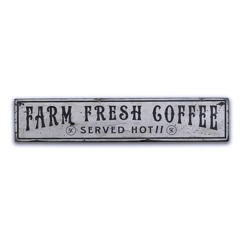 Fresh Coffee Vintage Wood Sign