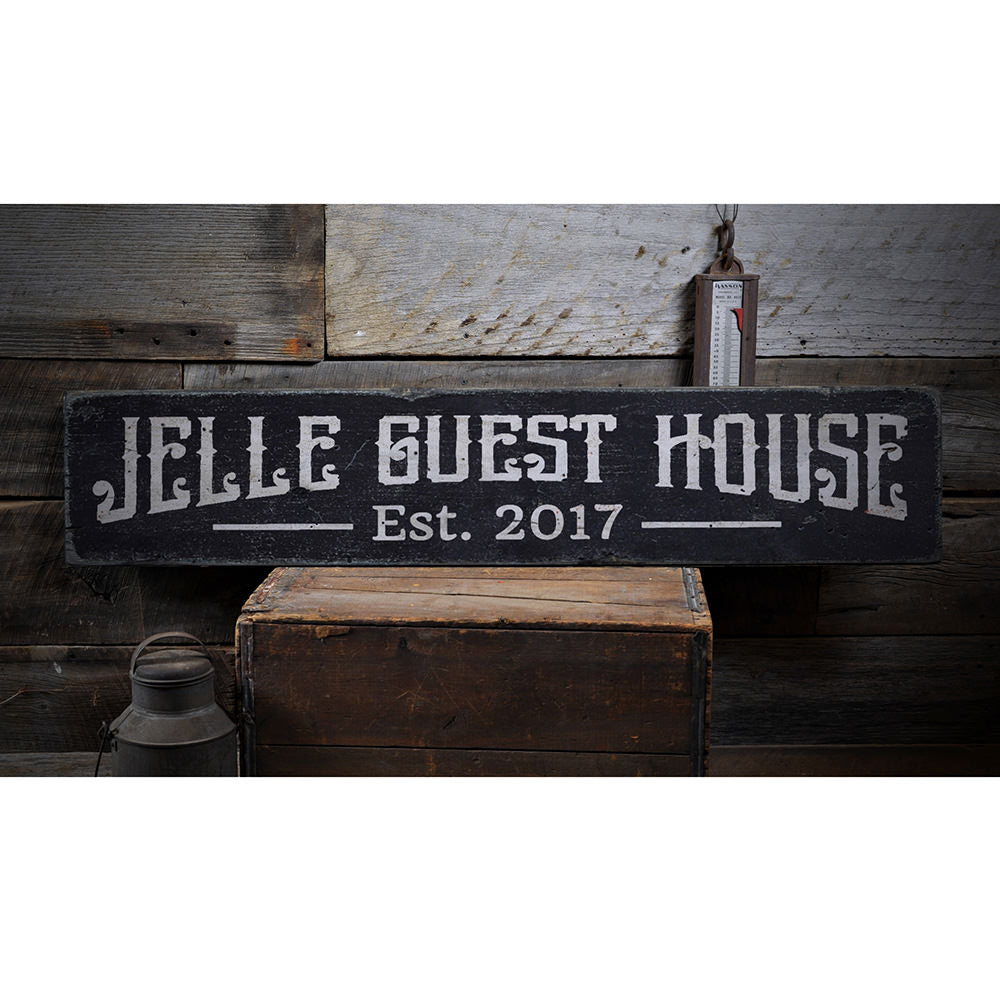 Guest House Vintage Wood Sign