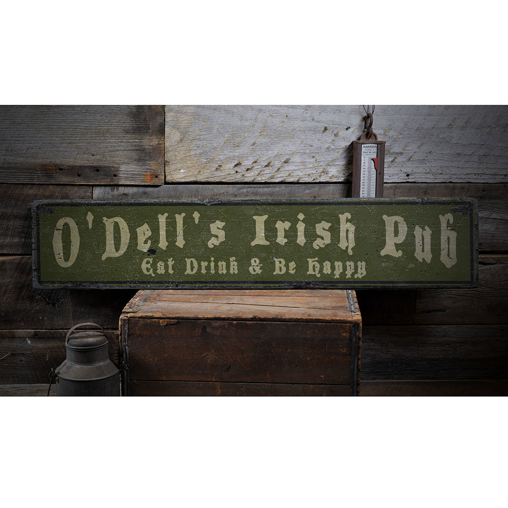 Irish Pub Vintage Wood Sign