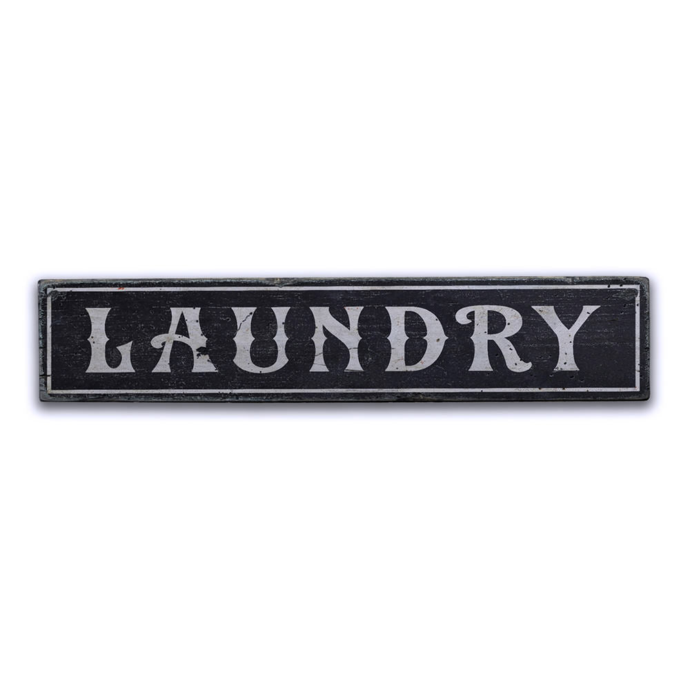 Laundry Vintage Wood Sign