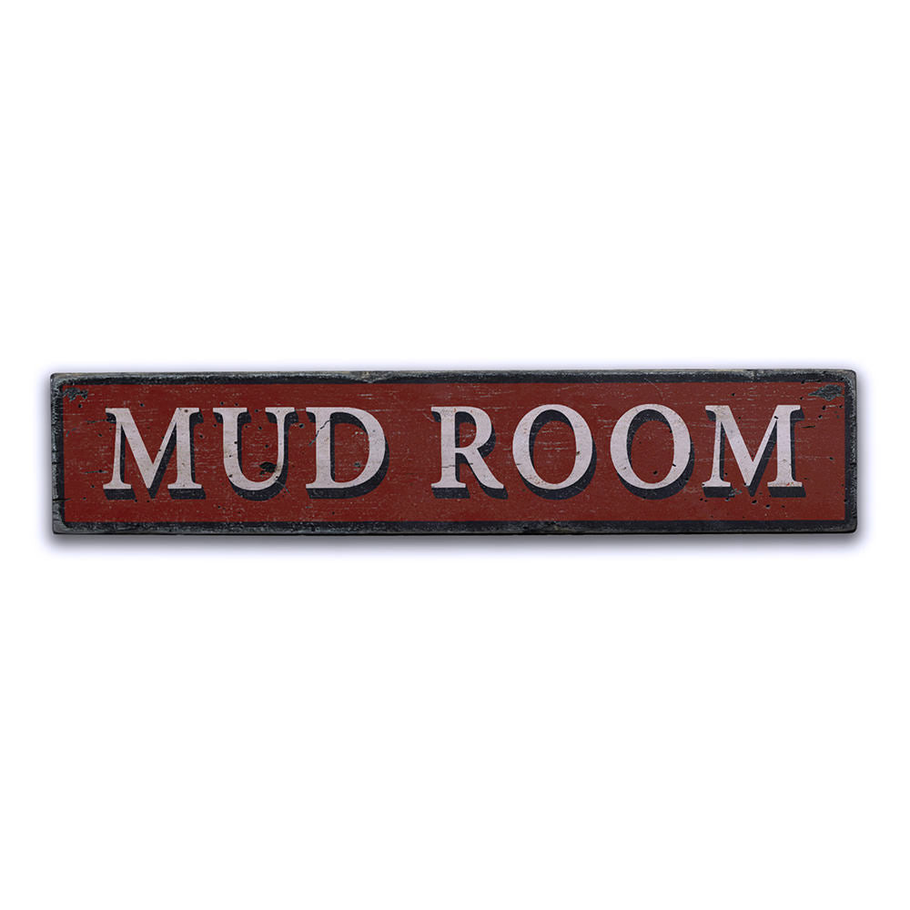 Mud Room Vintage Wood Sign