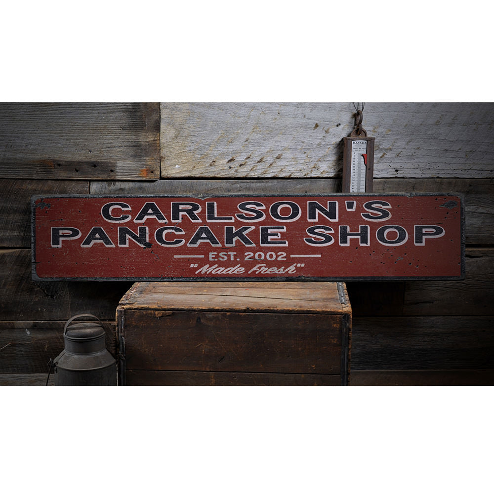 Pancake Vintage Wood Sign