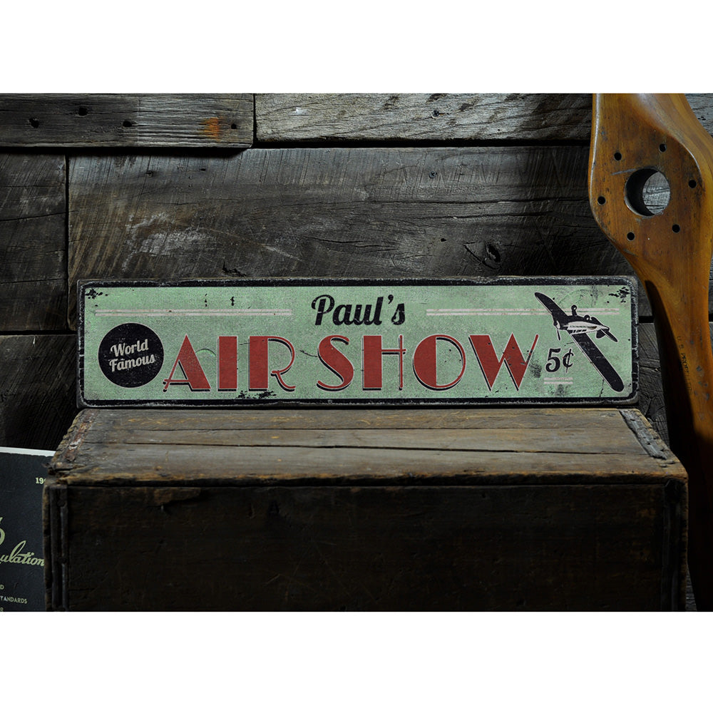 Air Show Vintage Wood Sign