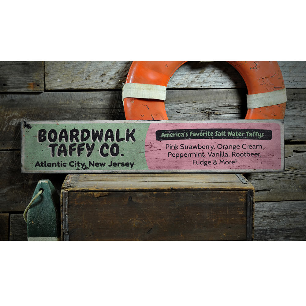 Taffy Vintage Wood Sign