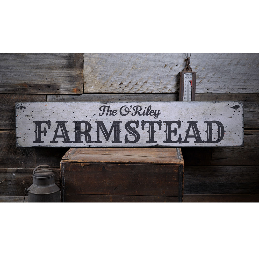 Farmstead Vintage Wood Sign