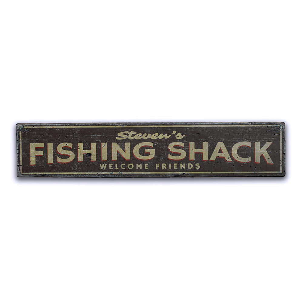 Fishing Shack Vintage Wood Sign