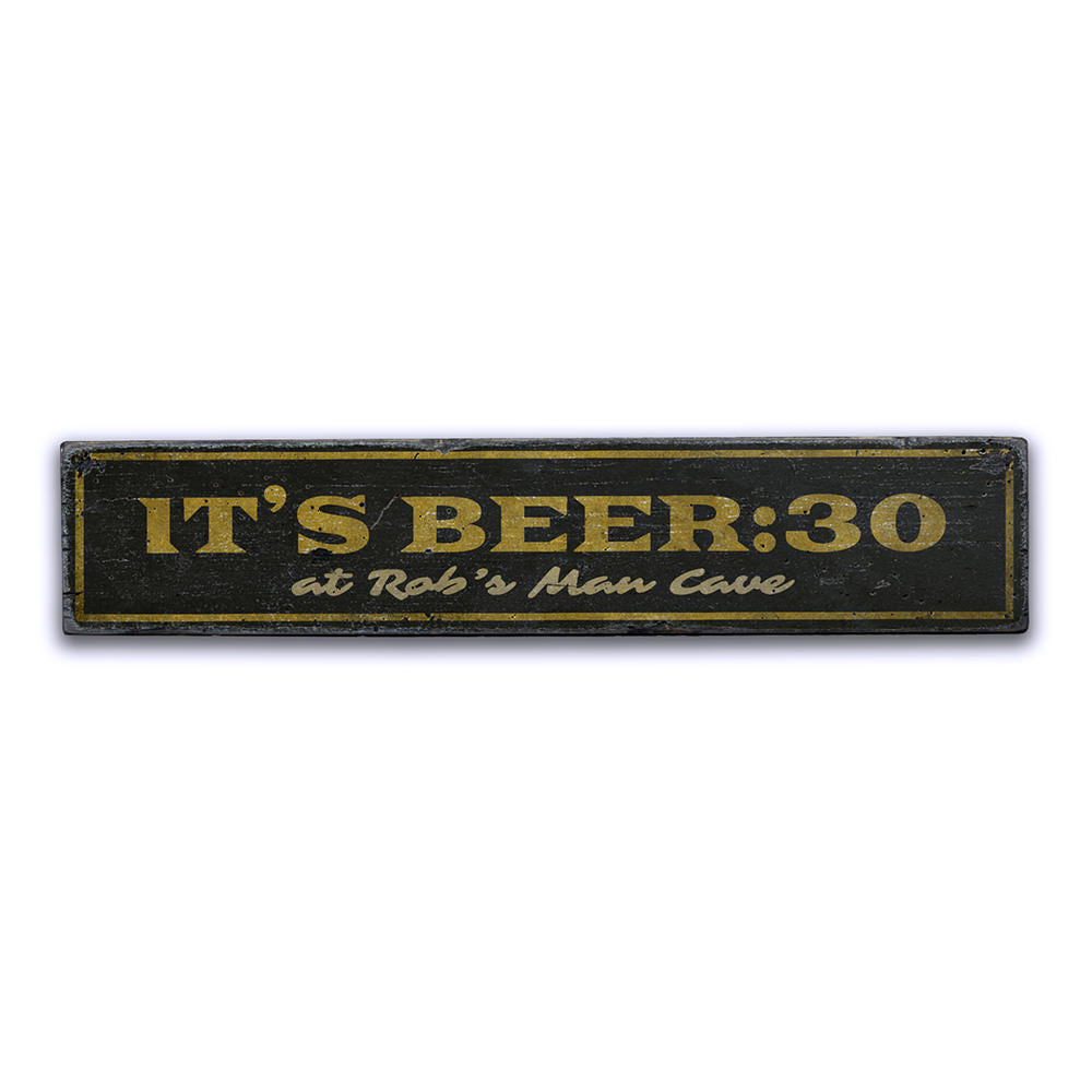 Beer 30 Vintage Wood Sign