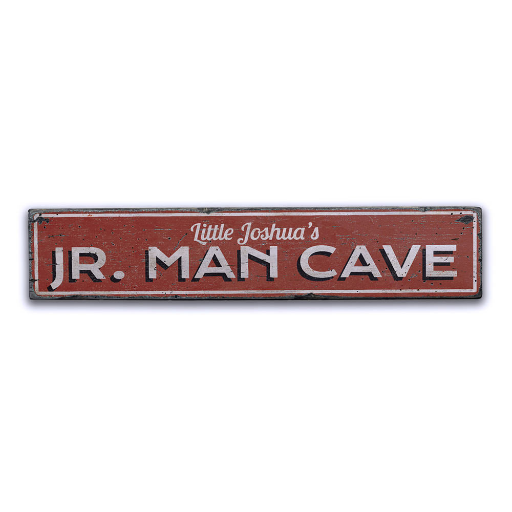 Jr Man Cave Vintage Wood Sign