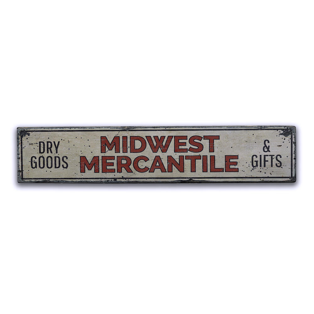 Midwest Mercantile Vintage Wood Sign