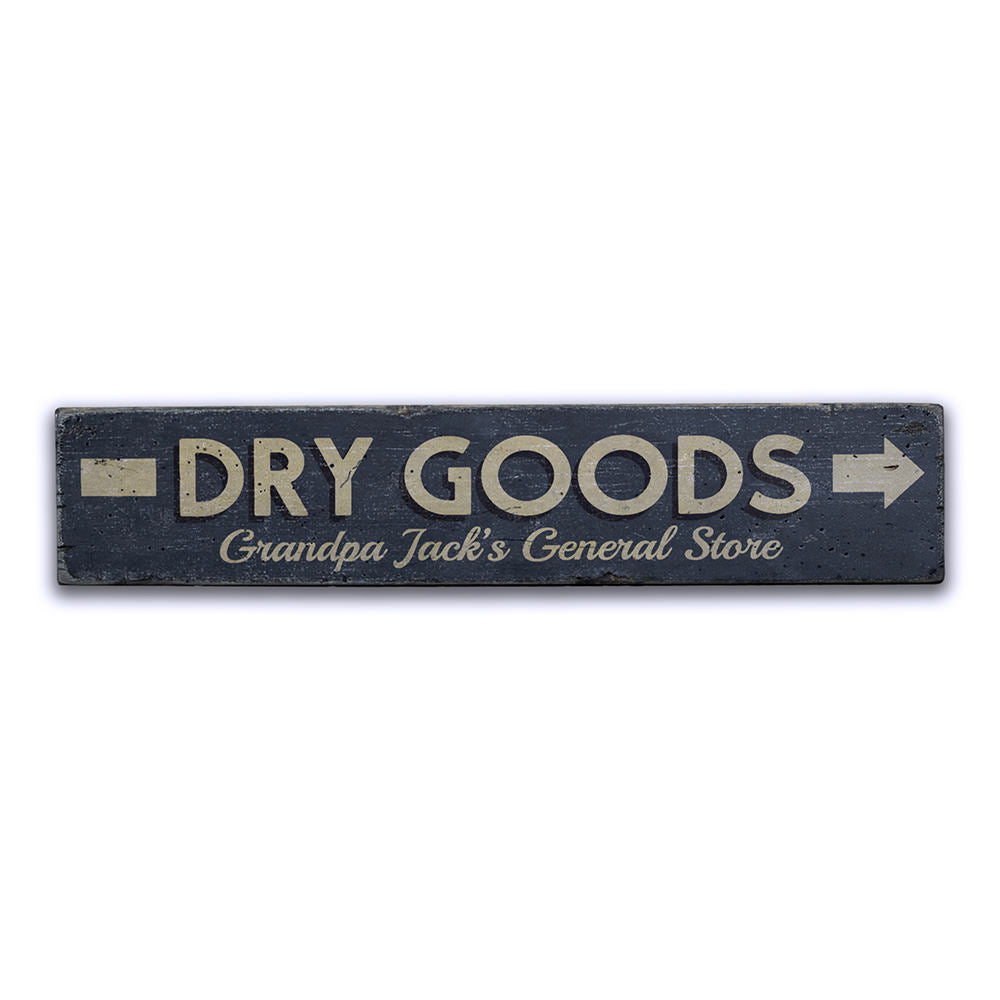Dry Goods Directional Vintage Wood Sign