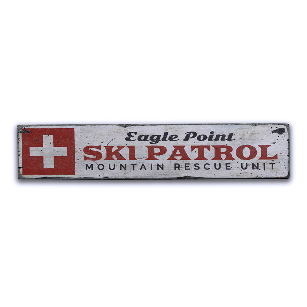 Ski Patrol Rescue Unit Vintage Wood Sign