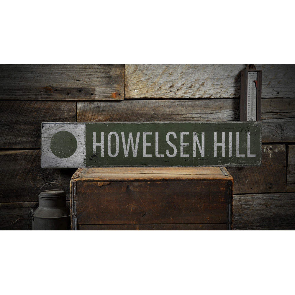Circle Ski Hill Vintage Wood Sign