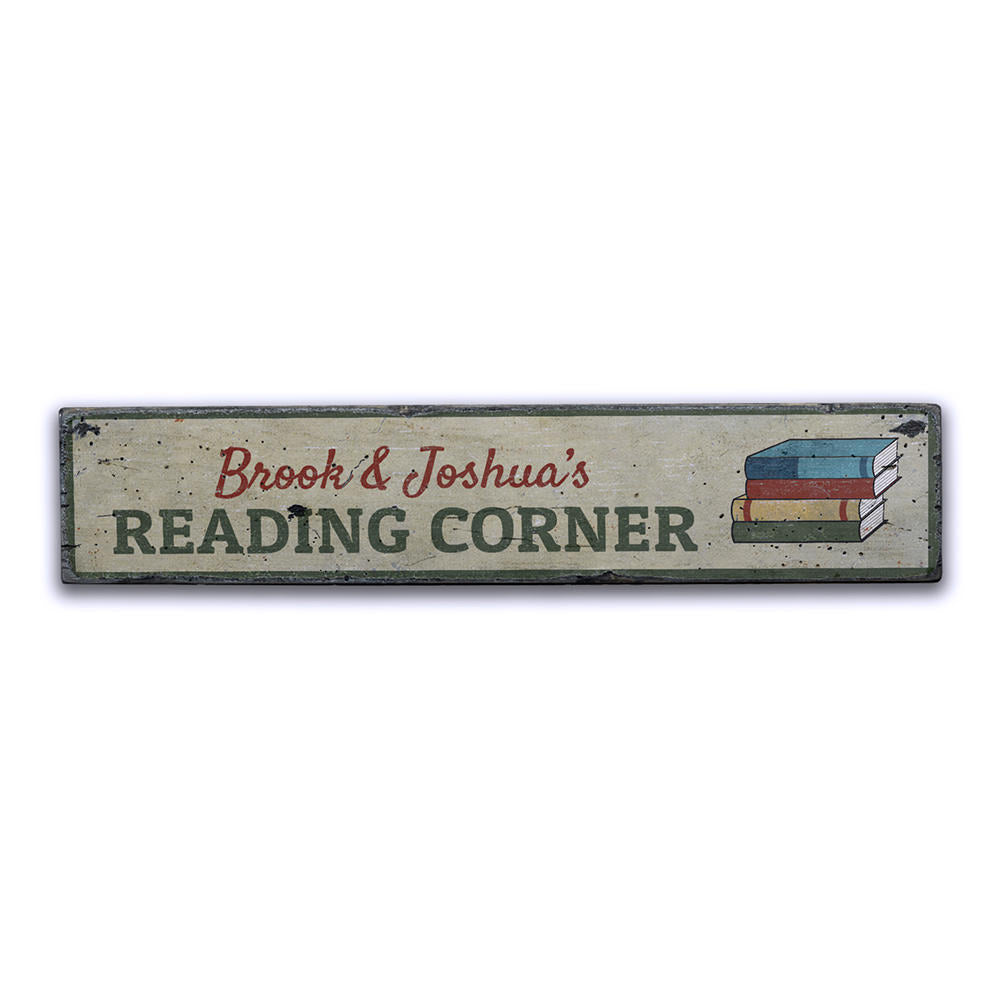 Reading Corner Vintage Wood Sign