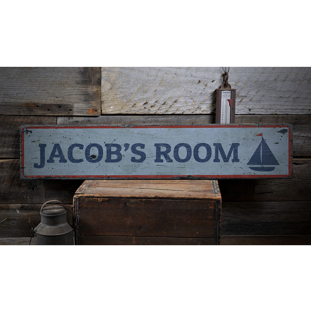 Nautical Kid Room Vintage Wood Sign