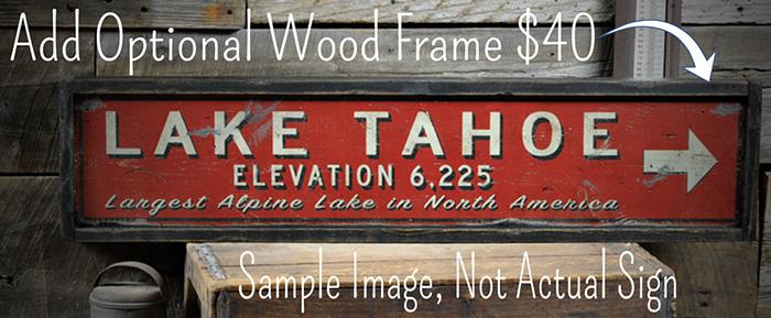 Lodge Lake Rustic Wood Sign