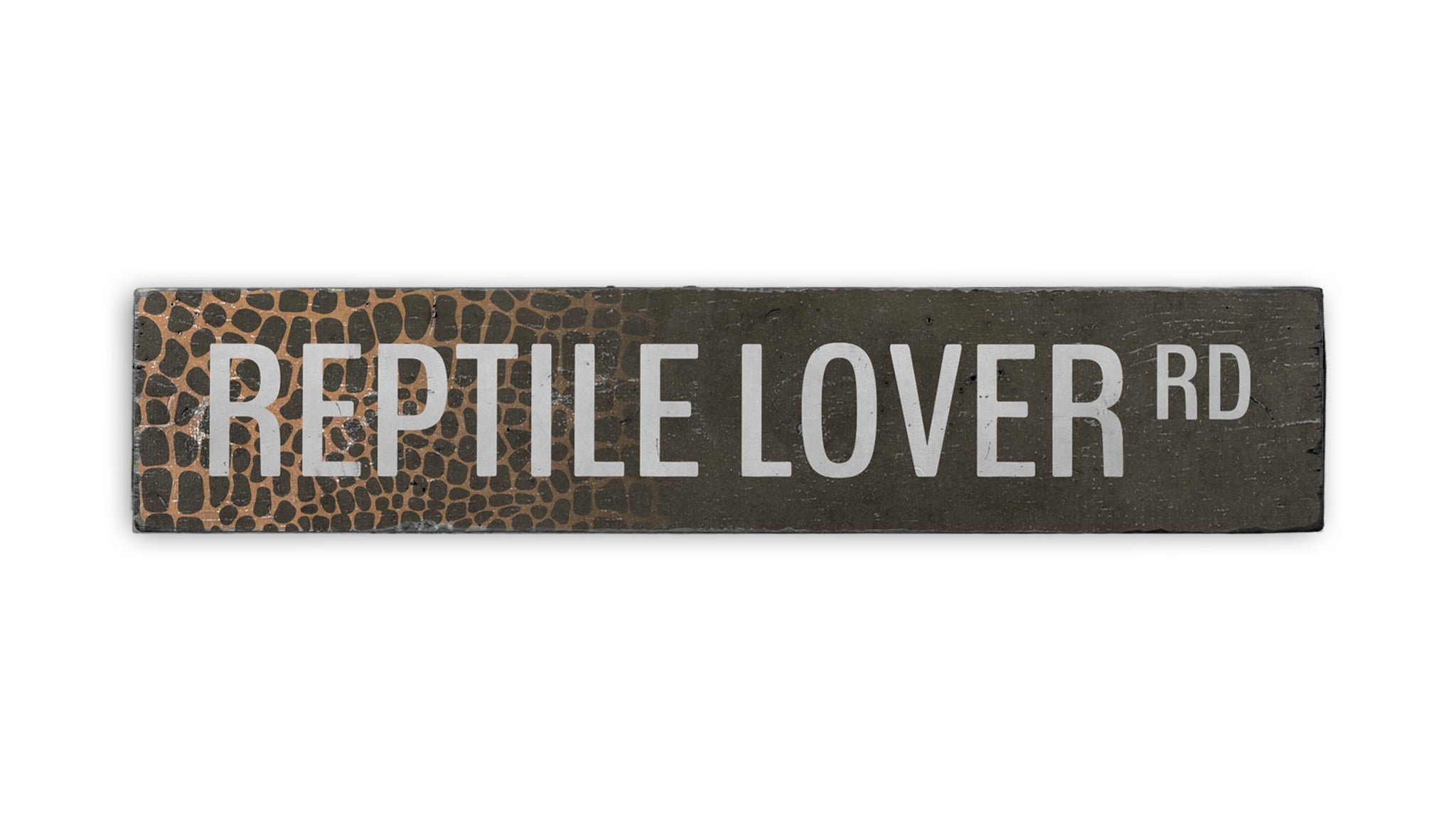 Reptile Lover Road Rustic Wood Sign