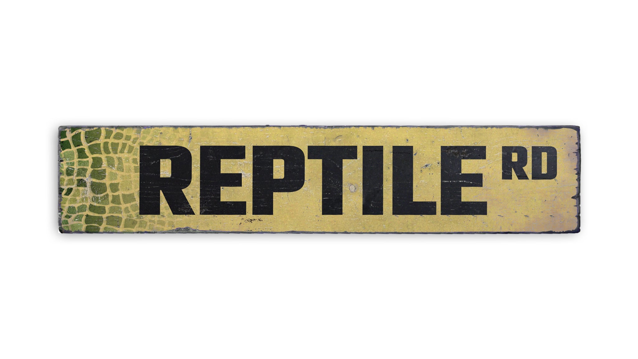 Reptile Street Rustic Wood Sign