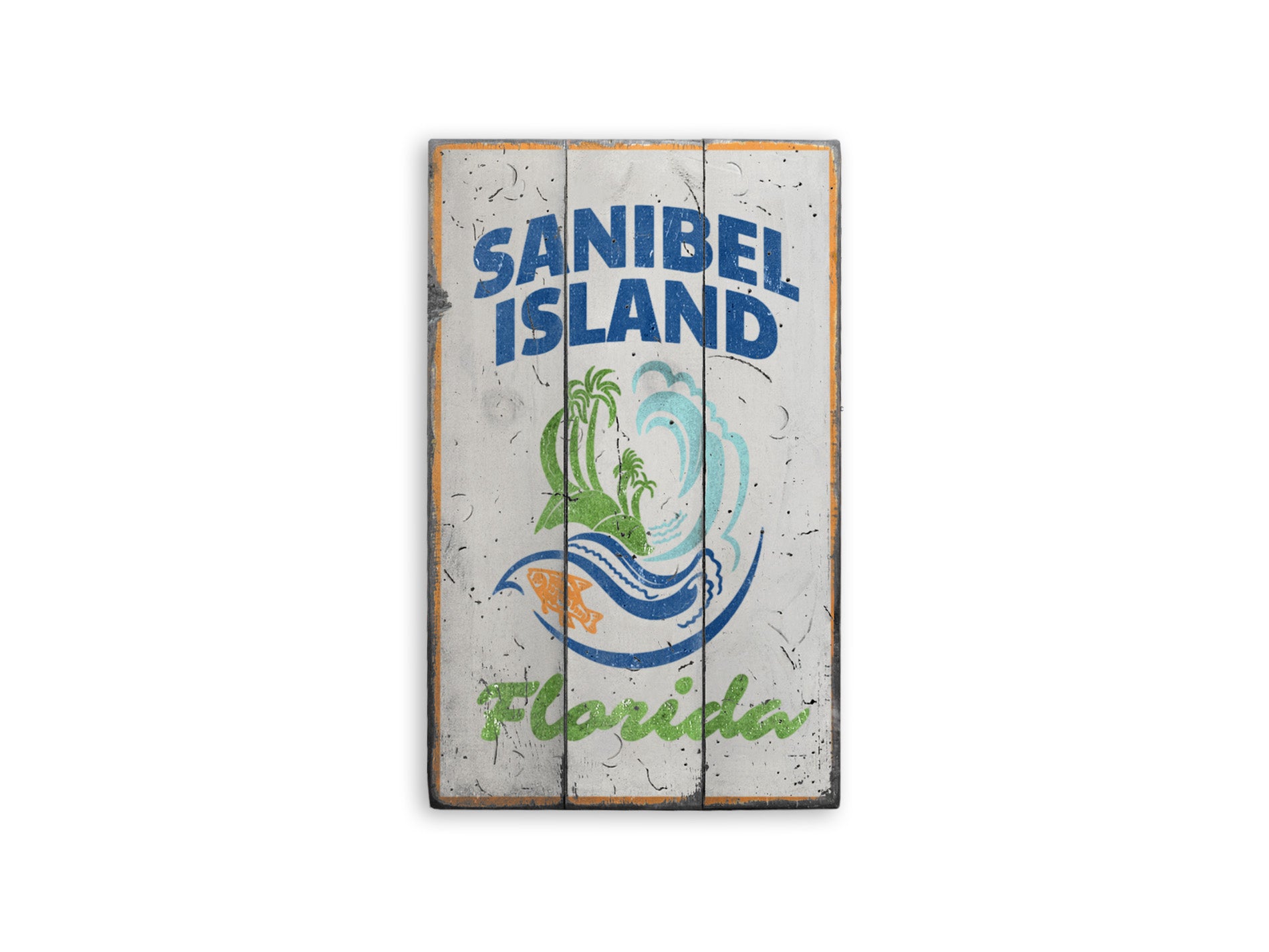 Sanibel Island Rustic Wood Sign