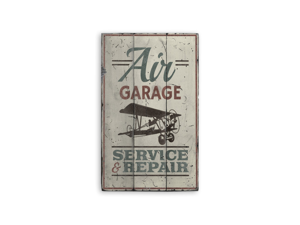 Air Garage Service & Repair Rustic Wood Sign