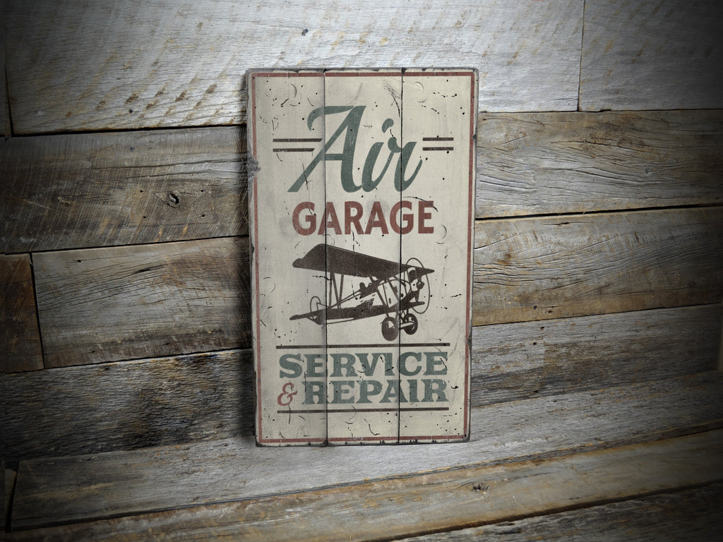 Air Garage Service & Repair Rustic Wood Sign