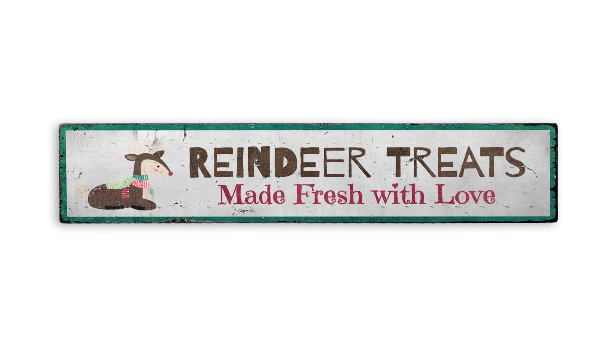 Reindeer Treats Holiday Rustic Wood Sign
