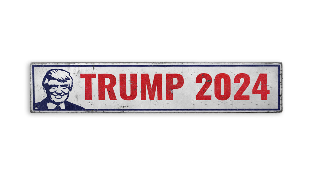 Trump 2024 Election Rustic Wood Sign