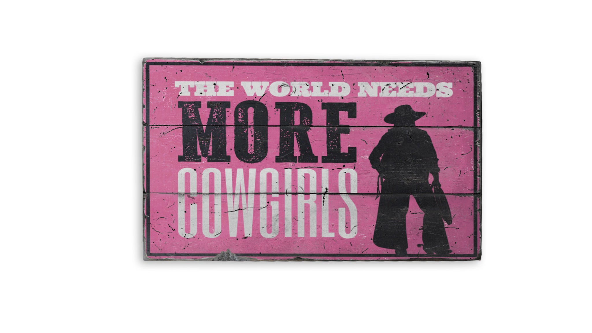 The World Needs More Cowgirls Rustic Wood Sign