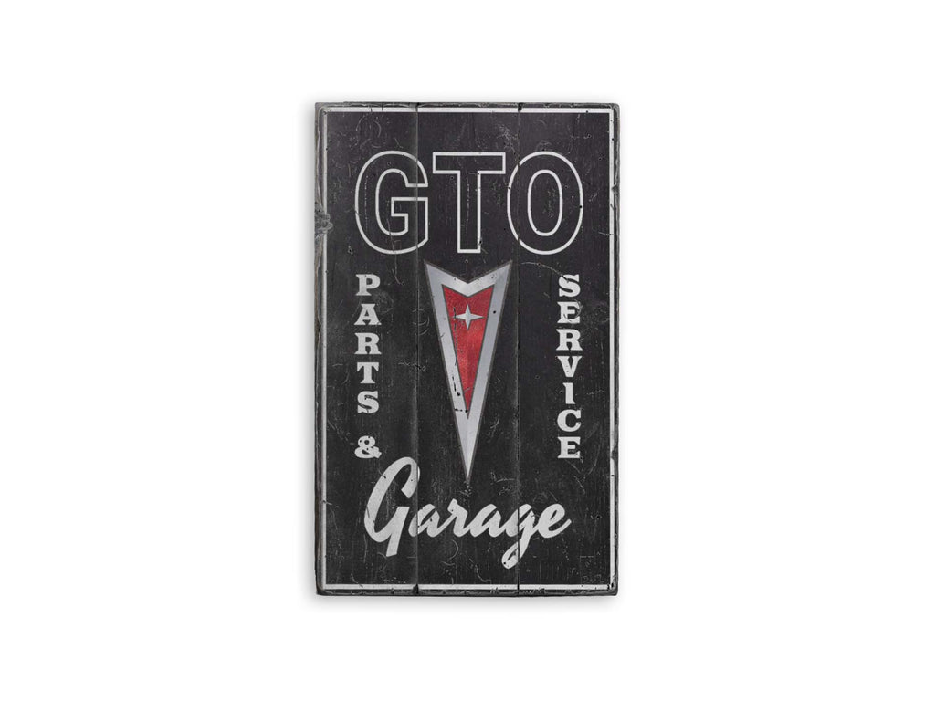 GTO Parts Rustic Wood Sign
