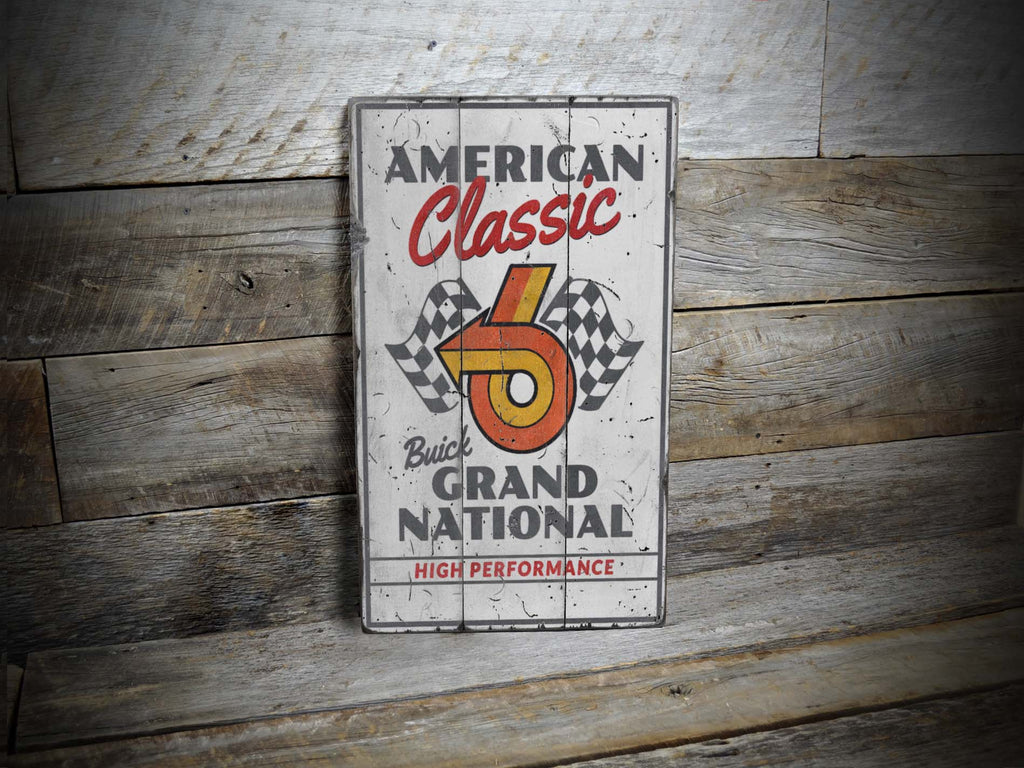 Buick Grand National Rustic Wood Sign
