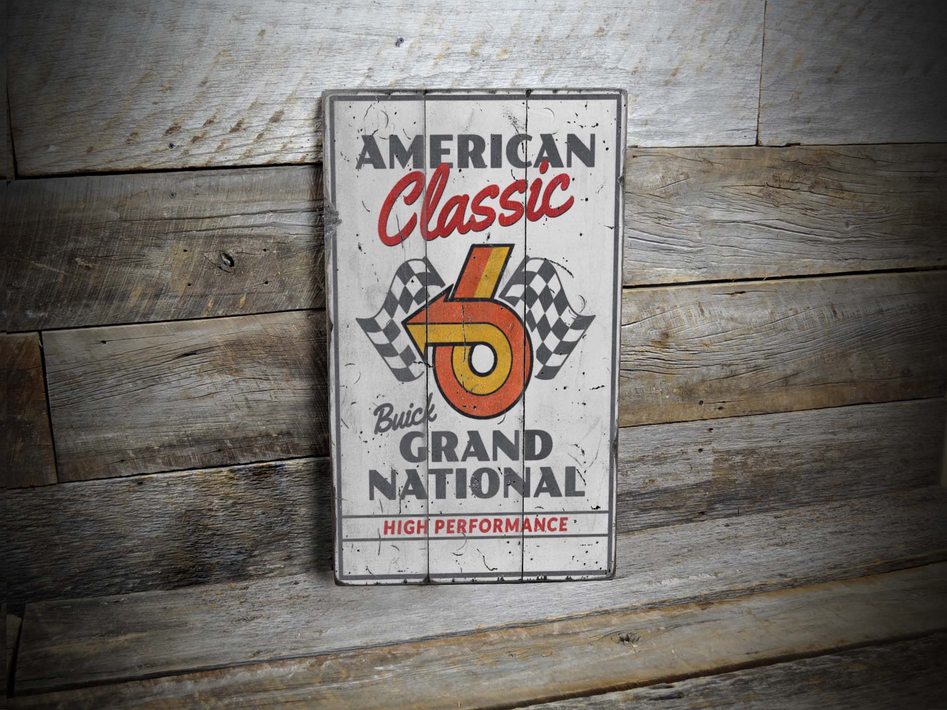 Buick Grand National Rustic Wood Sign